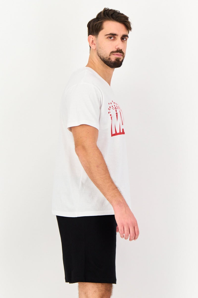 MARVEL Men Brand Logo T-Shirt And Short Sleepwear Set, Multicolor - Image 2