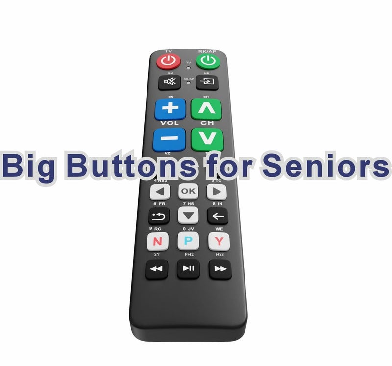 B BraiNice Big Button Universal TV Remote Control for LG, Samsung, Sony, Philips, PANASONIC Smart TV, Easy for The Elderly, Seniors, Elders, Older Adult, No Voice - Image 4