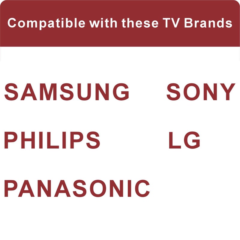 B BraiNice Big Button Universal TV Remote Control for LG, Samsung, Sony, Philips, PANASONIC Smart TV, Easy for The Elderly, Seniors, Elders, Older Adult, No Voice - Image 2