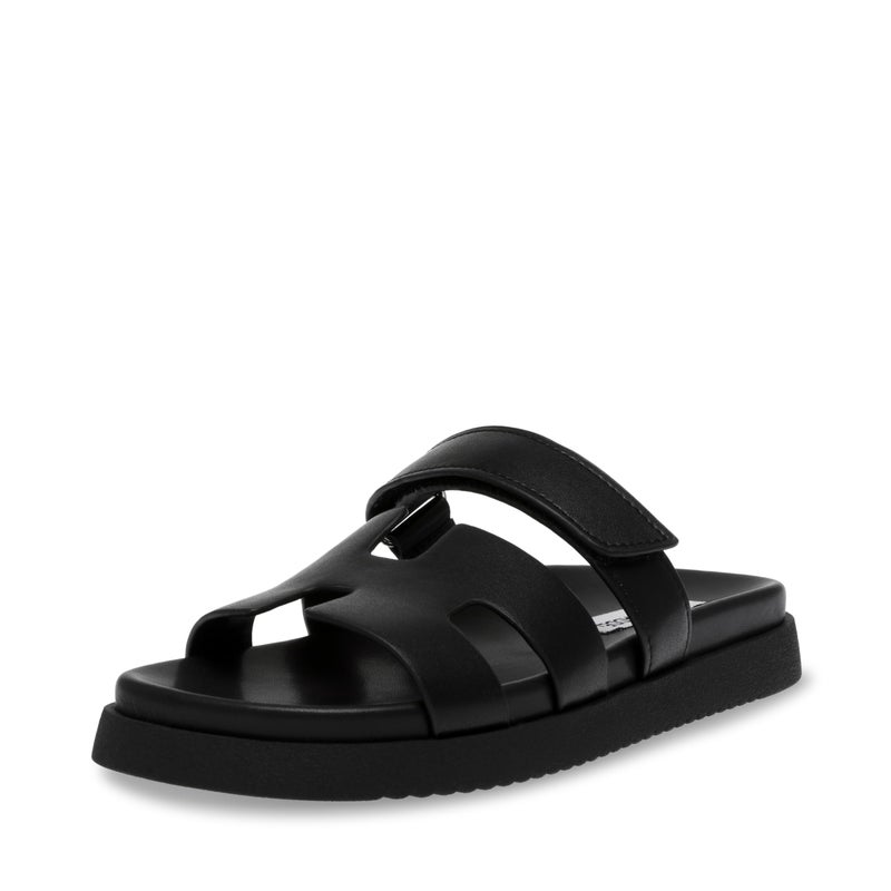 Steve Madden Women's Mayven Slide Sandal, Black Leather, 8.5 - Image 1