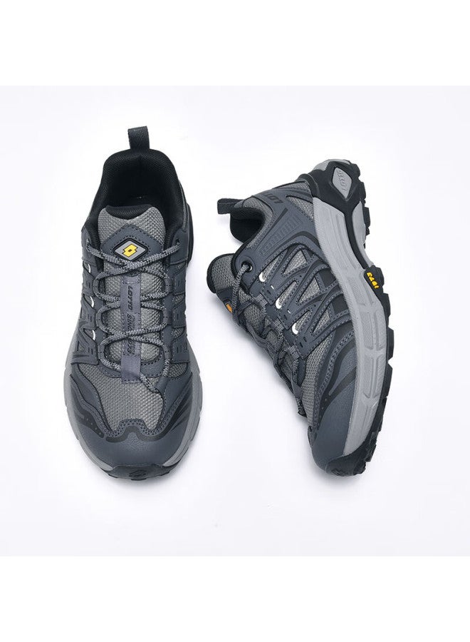 Lotto Running Shoes For Men, Couples' Outdoor Hiking Shoes, Trail Shock-absorbing Non-slip Sports Shoes For Men 5939 Dark Gray 41 - Image 4