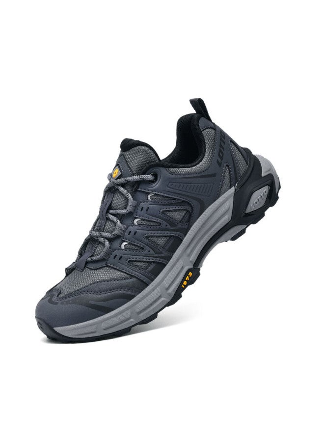 Lotto Running Shoes For Men, Couples' Outdoor Hiking Shoes, Trail Shock-absorbing Non-slip Sports Shoes For Men 5939 Dark Gray 41 - Image 5