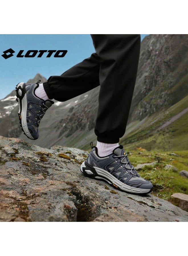 Lotto Running Shoes For Men, Couples' Outdoor Hiking Shoes, Trail Shock-absorbing Non-slip Sports Shoes For Men 5939 Dark Gray 41 - Image 2