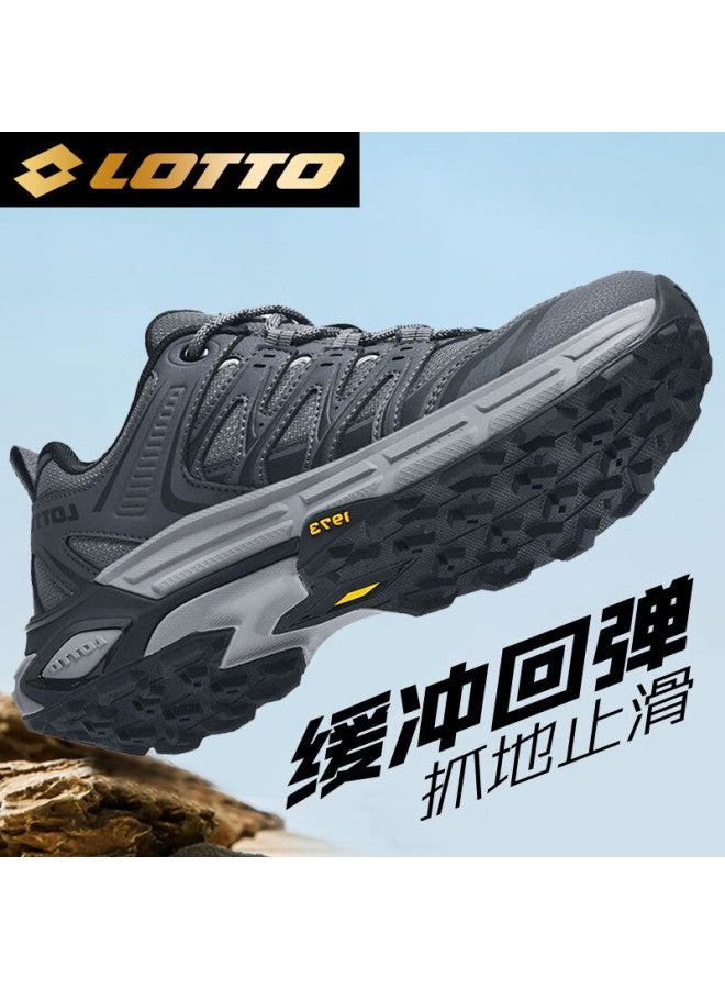Lotto Running Shoes For Men, Couples' Outdoor Hiking Shoes, Trail Shock-absorbing Non-slip Sports Shoes For Men 5939 Dark Gray 41 - Image 1