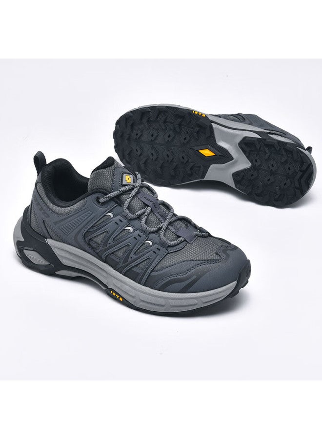 Lotto Running Shoes For Men, Couples' Outdoor Hiking Shoes, Trail Shock-absorbing Non-slip Sports Shoes For Men 5939 Dark Gray 41 - Image 3