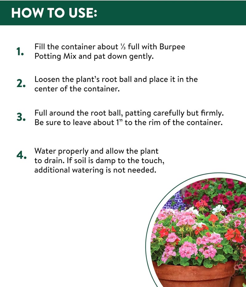 Burpee 9 Quarts  Premium Organic Potting Natural Soil Mix Food Ideal for Container GardenVegetable Flower  Herb Use for Indoor Outdoor Plant - Image 4