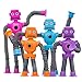 DODOMAGXANADU ألعاب فidget أنابيب البوب الروبوت للأطفال 4 حزمة لعبة فidget Pop أنبوب شفط تلسكوبي لتخفيف التوتر والقلق هدايا سلة عيد الفصح للأطفال للأطفال والمراهقين 4 حزمة روبوت - Image 2