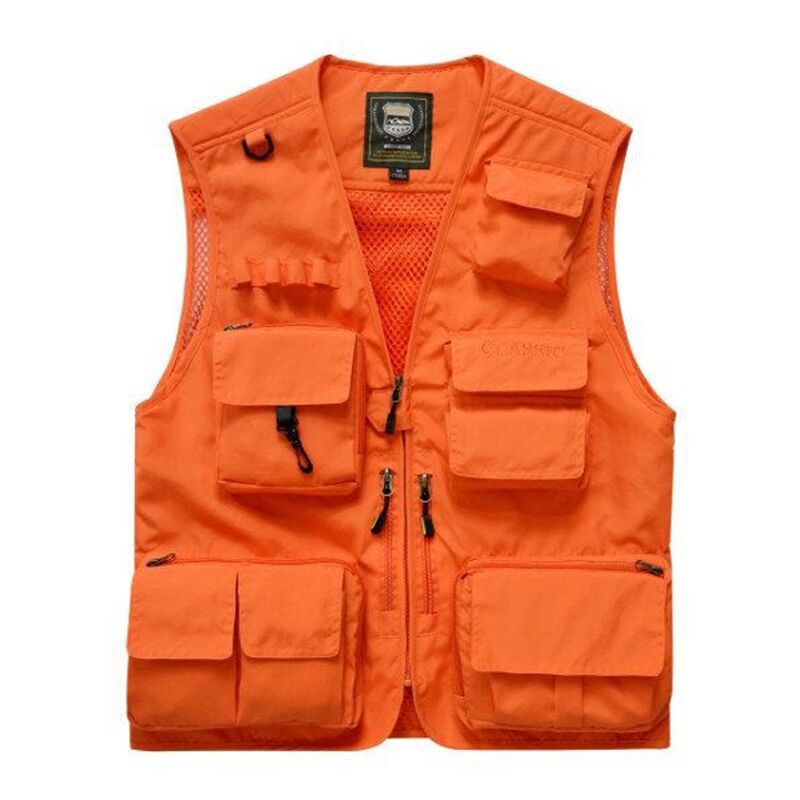 Summer New Mens Casual Outdoor Removable Multifunctional Multi-flap Pocket Pants Journalist Travel Photography Mesh Quick Dry Waistcoat Yinghuang - Image 2
