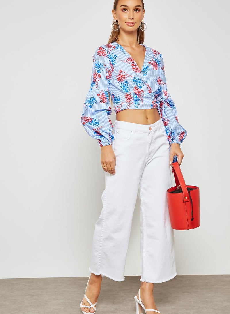 The Fifth Printed Wrap Top - Image 4