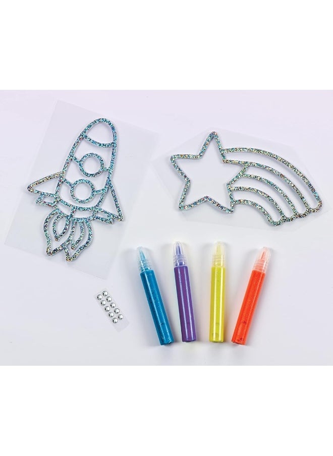 Creativity for Kids - Creativity for Kids Window Art Outer Space - Create Your Own Window Art, Suncatcher Kits for Kids, Space Toy Stocking Stuffers for Kids - Image 1