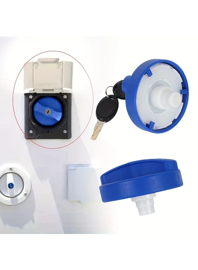 Blue Water Inlet Filler Cap Lock with 2 Keys for Motorhome Caravan Bailey Swift - Image 4