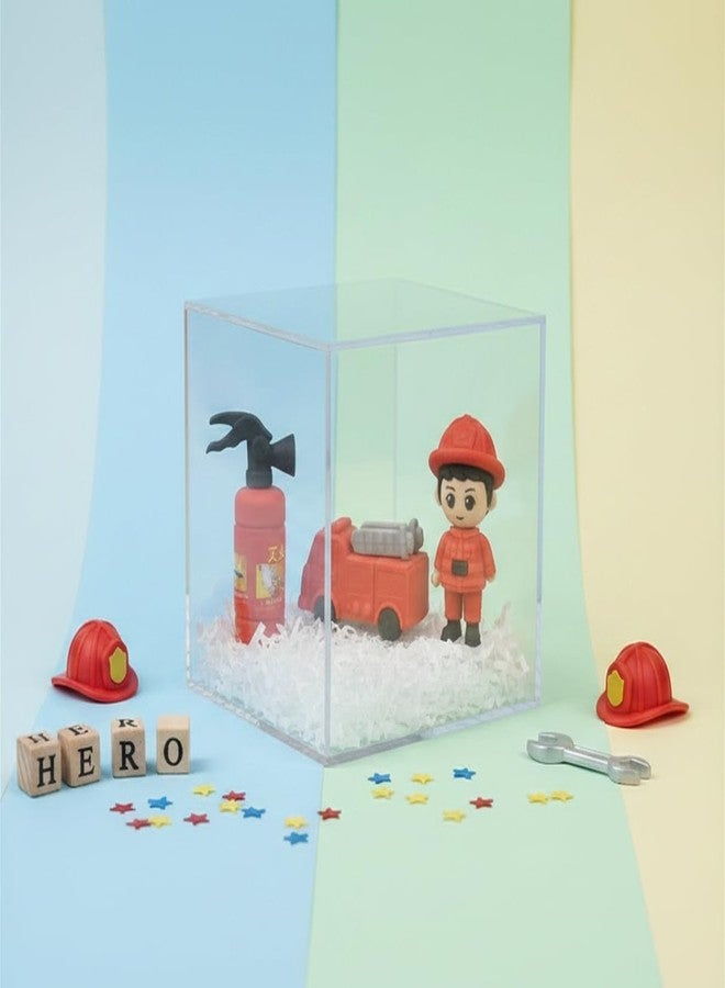 Blluex Premium 3D Puzzle Eraser Set for Kids – Themes (Fireman & Engine) – Non-Toxic Detachable Rubber for School, Art & Return Gifts (Fire Department (3 Piece)) - Image 4