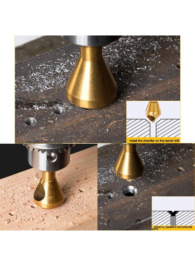 KEWAYO Titanium Countersink Bits - 4Pc 90° Set for Wood/Metal - Image 2