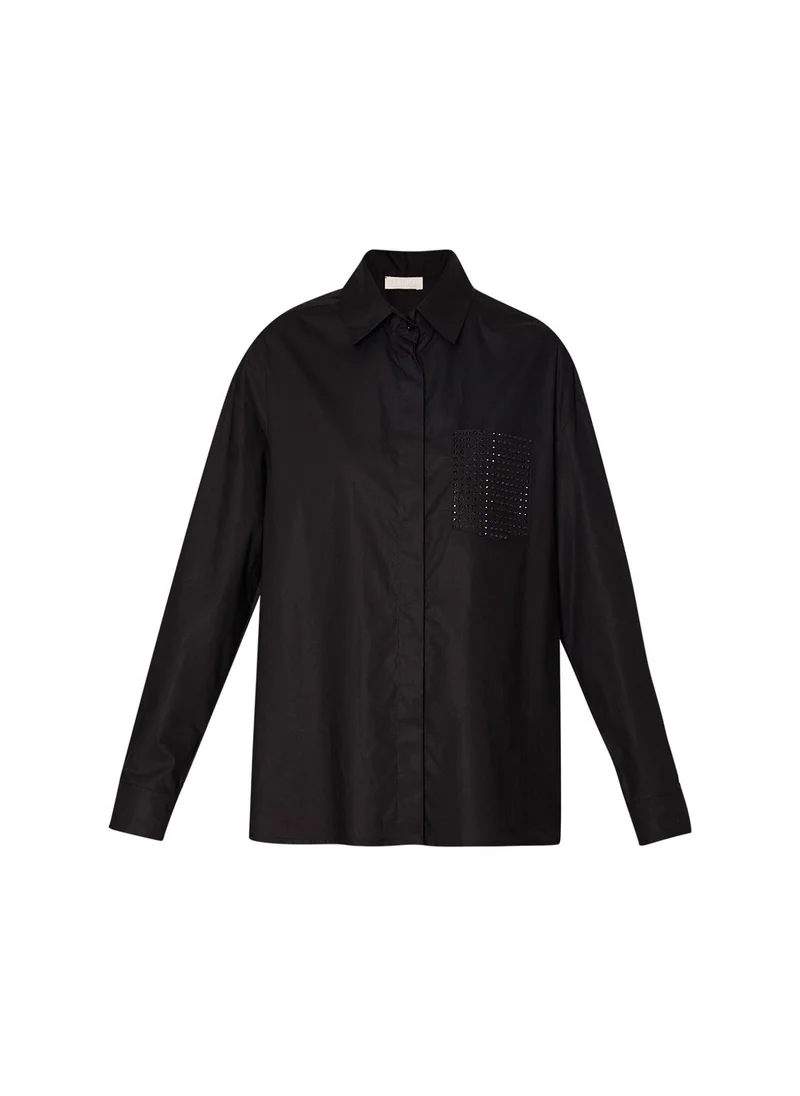 Liu Jo Oversized shirt with mini-studs