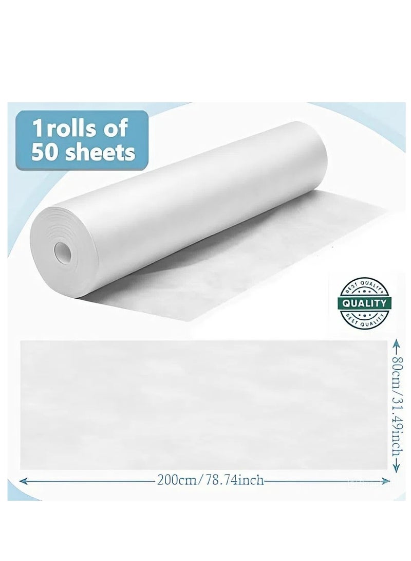 Disposable Bed Roll, Non-Woven Massage Table Sheets, size 200 X 80cm, Examination Table cover, Bed Cover for Health care, Nursery, Massage, Salon Beauty, Spa. 50pcs/Roll - Image 3