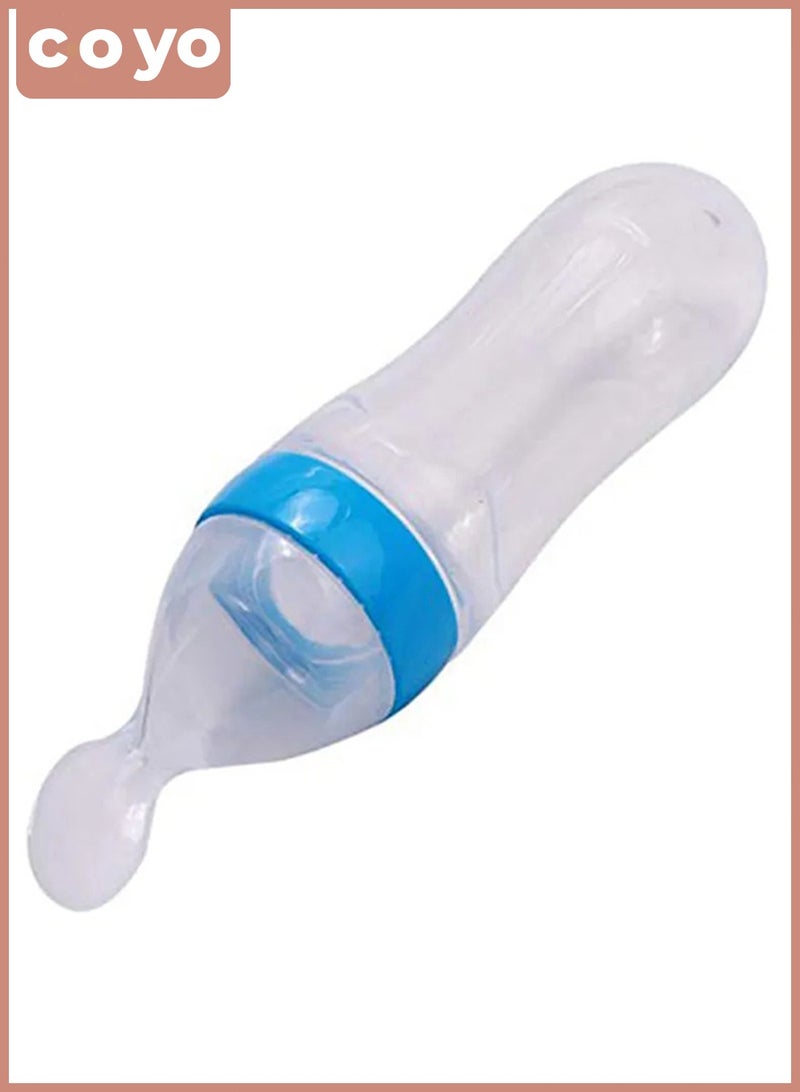 COYO Baby Silicone Squeeze Cereal Feeding Bottle, Leak Proof Food Dispensing Spoon Bottle for Fruit Puree, Rice Paste & Semi-Solid Food - Image 2