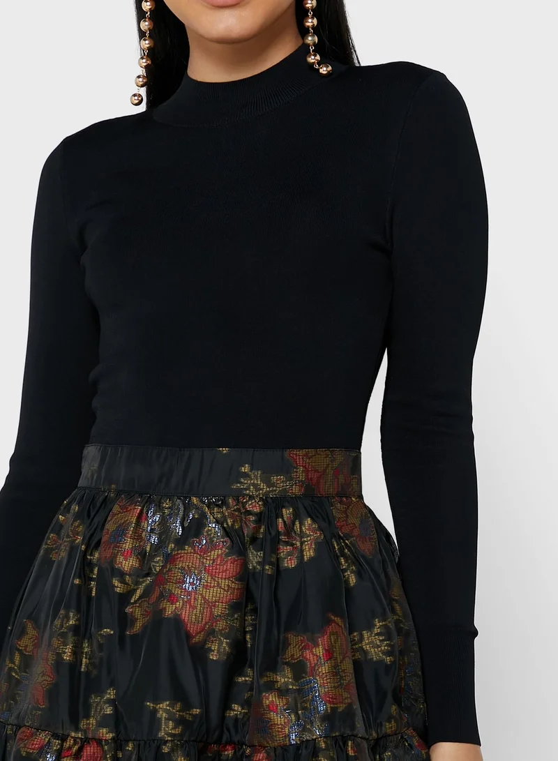 Ted Baker High Neck Printed Dress