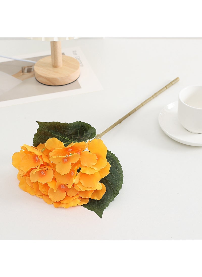 Generic 1 x 5 pcs Artificial Hydrangea Bouquets Wedding Decor Single-Sunset 