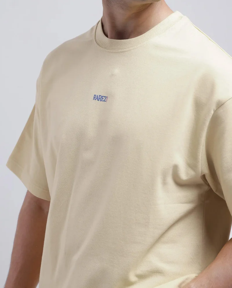 Rare Rabbit Men's Oversized Back Graphic Print T-Shirt