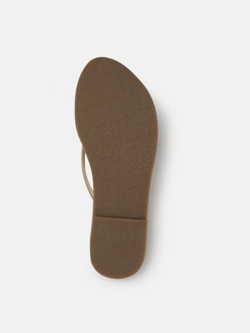 ZORIWORLD  BALI Gold Summer Flats for Women - Floral Embellishment for Women | Best Price UAE