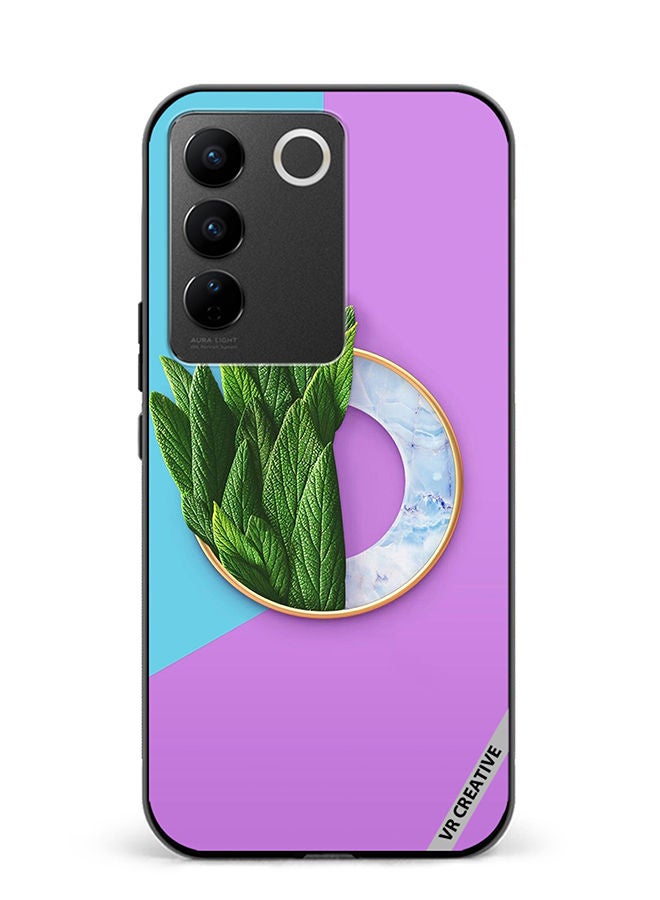 VR CREATIVE Protective Case Cover For Vivo V27e Flower Design Multicolour - Image 1