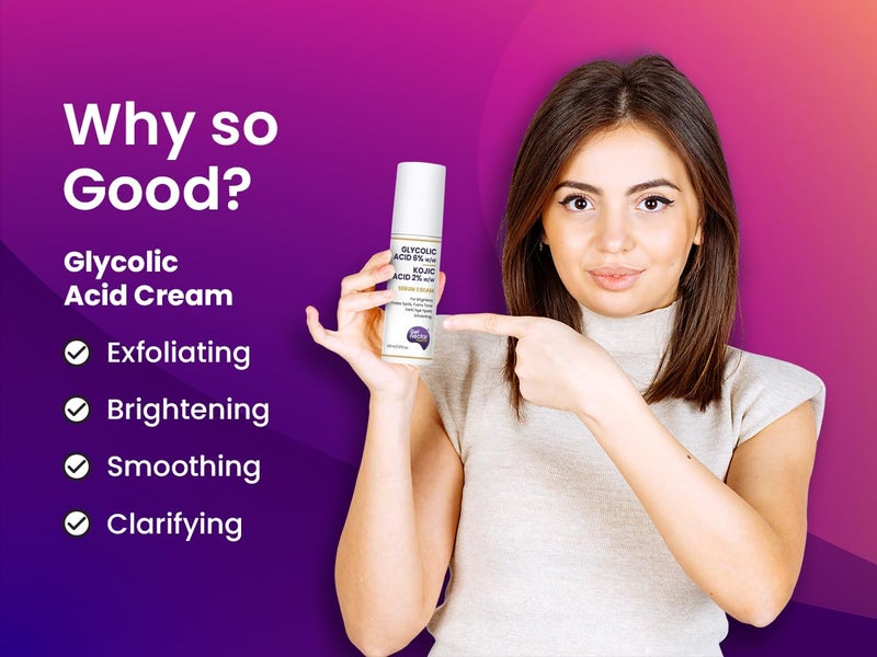 Get Nectar Happiness احصل على كريم نكتار السعادة بتركيز 6% من حمض الجليكوليك مع كريم 2% من حمض الكوجيك لتقشير البشرة وتفتيحها ومكافحة حب الشباب والبقع لجميع أنواع البشرة للرجال والنساء 100 مل - Image 5