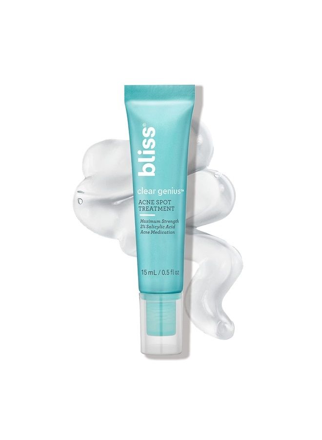 BLISS Clear Genius Acne Spot Treatment - 0.5 Fl Oz - Maximum Strength 2% Salicylic Acid Shrinks Blemishes - Clean - Vegan & Cruelty-Free - Image 1