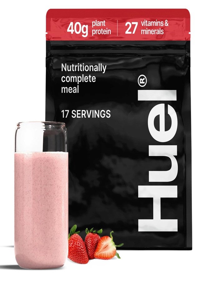 Huel Black Edition | Strawberry 40g Vegan Protein Powder | Nutritionally Complete Meal | 27 Vitamins and Minerals, Gluten Free | 17 Servings - Image 1
