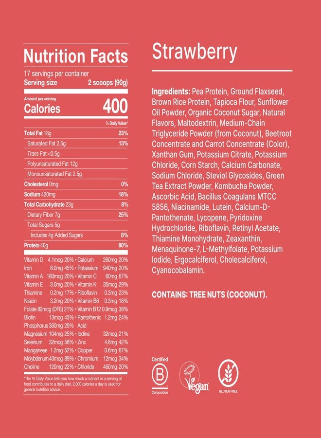 Huel Black Edition | Strawberry 40g Vegan Protein Powder | Nutritionally Complete Meal | 27 Vitamins and Minerals, Gluten Free | 17 Servings - Image 5