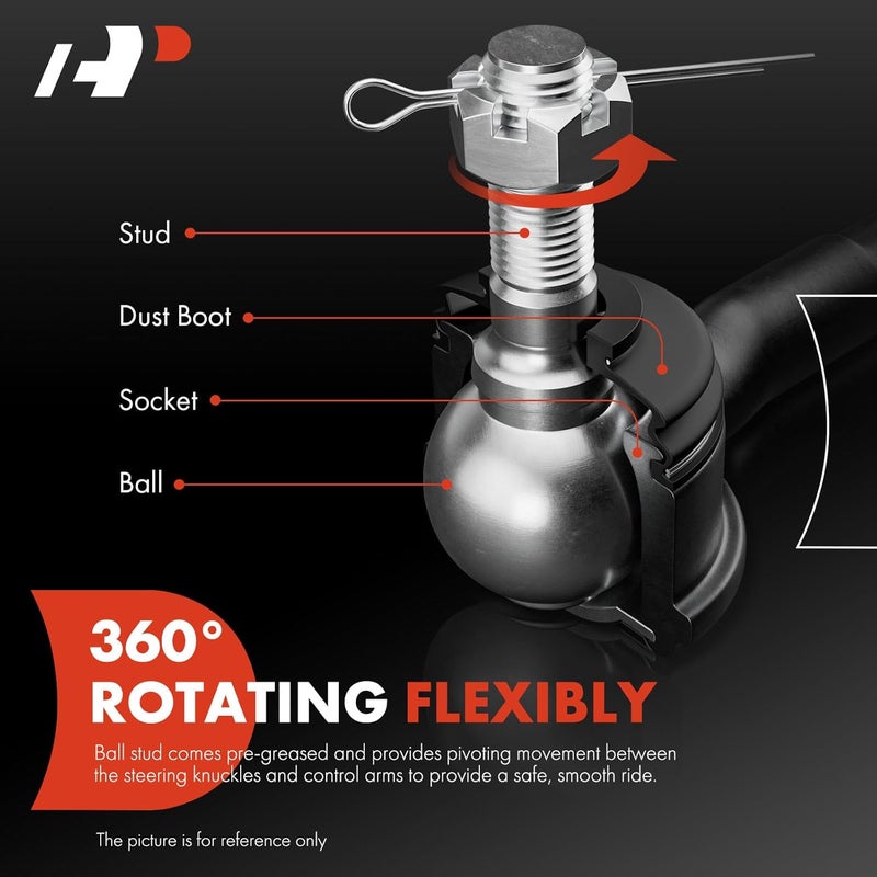 A-Premium Front Outer Tie Rod Ends for Toyota Yaris & Scion iA - Image 4