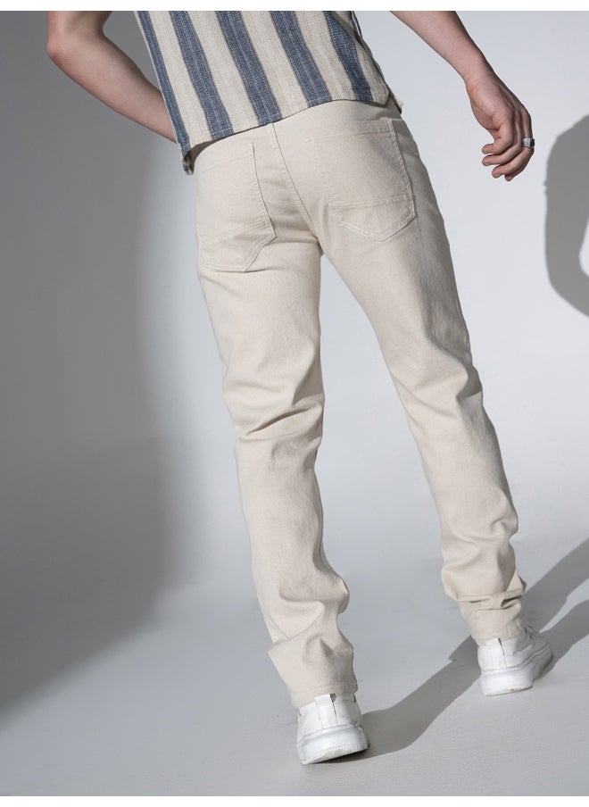 Hubberholme - Men's Off White Jeans - Trendy and Versatile Denim - Image 1