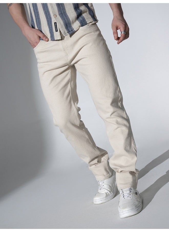 Hubberholme - Men's Off White Jeans - Trendy and Versatile Denim - Image 1