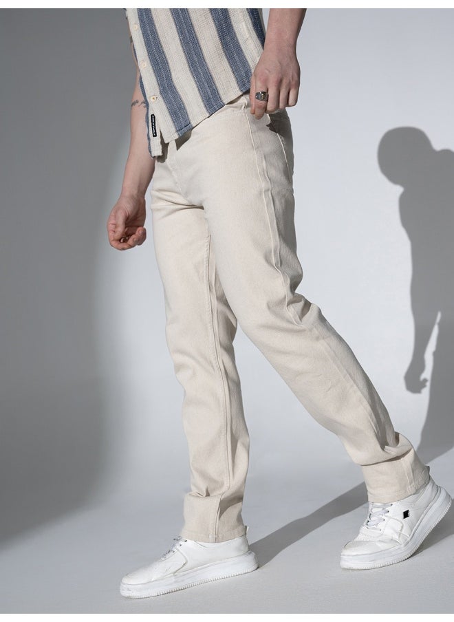 Hubberholme - Men's Off White Jeans - Trendy and Versatile Denim - Image 1