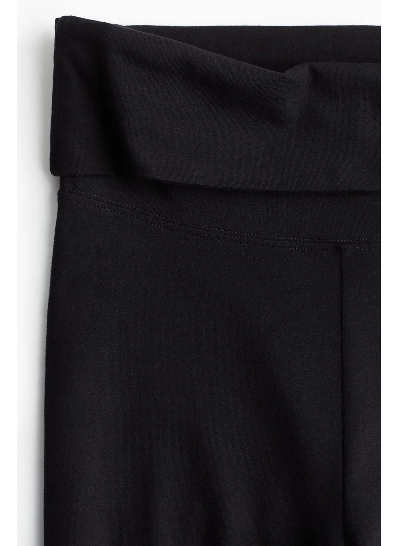 اتش اند ام Foldover-waist jersey trousers