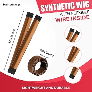 Glamza Womens Glamza Magic Hair Bun Snap Styling Donut Former French Twist Band Easy Updo Maker Perfect for Flight Crew Dancers Yoga Work Weddings and Parties Light Brown - Image 5