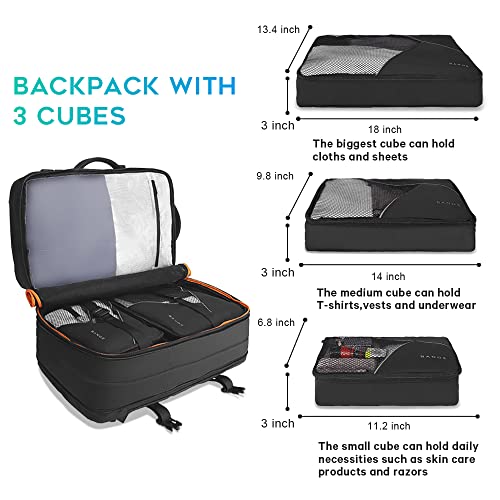 BANGE 35L Lightweight Backpack, 17.3 inch Travel Laptop Backpacks, Unisex Multifunctional Storage Pockets Business Commuter Rucksack, Waterproof and Wear-resistant Outdoor Sports Leisure daypack - Image 2