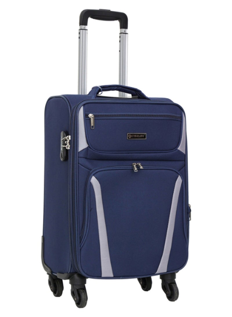 ستار لايف حقيبة سفر بمقصورة قماشية ذات 4 عجلات ذات جوانب ناعمة مع قفل رقم 20 بوصة