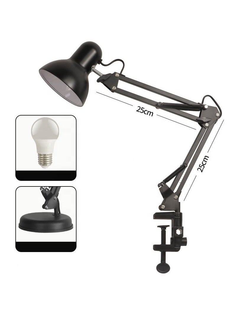 Joshberg Metal Black lampshade Table lights Eye Protection Desk Lamp for Study Dormitory Bedroom Bedside Reading LED Lamp - Image 3
