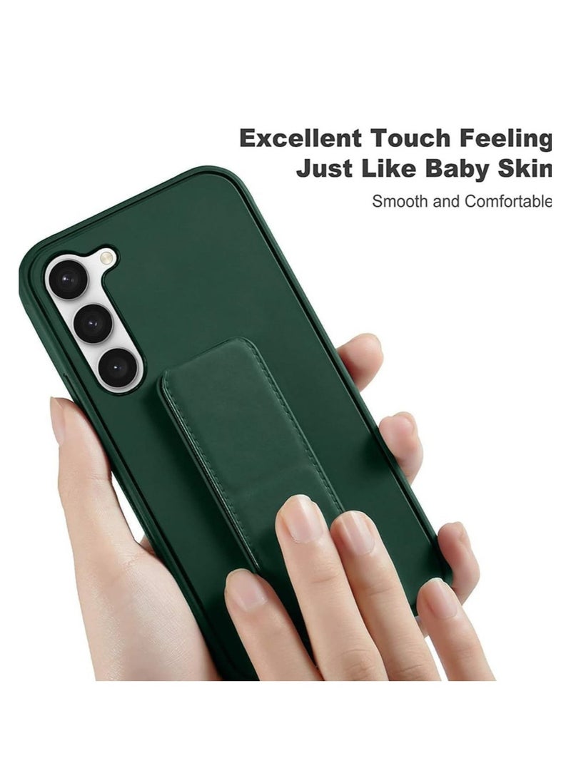 Denx Samsung Galaxy A26 Back Stand Case Magnetic Car Holder Soft Silicone Horizontal & Vertical Kickstand Cover Wrist Strap Full protection Case for Samsung Galaxy A26 (Green) - Image 2