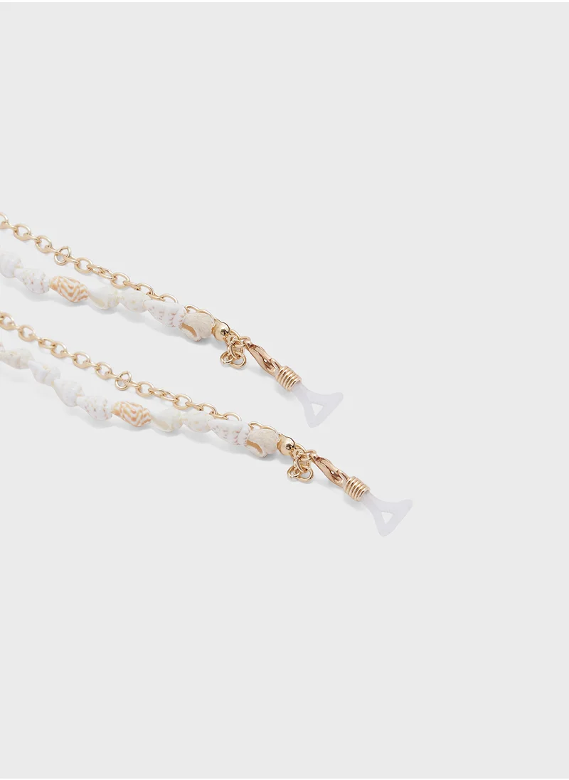 جينجر Shell Detail Sunglass Chain