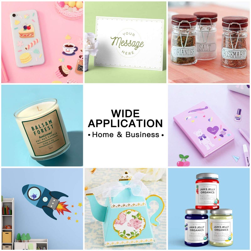 HTVRONT فينيل قابل للطباعة من HTVRONT لطابعة الحبر وطابعة الليزر - 40 قطعة من ورق ملصقات الفينيل القابل للطباعة غير اللامع، 8.5"x11" (140 جرام) - Image 2