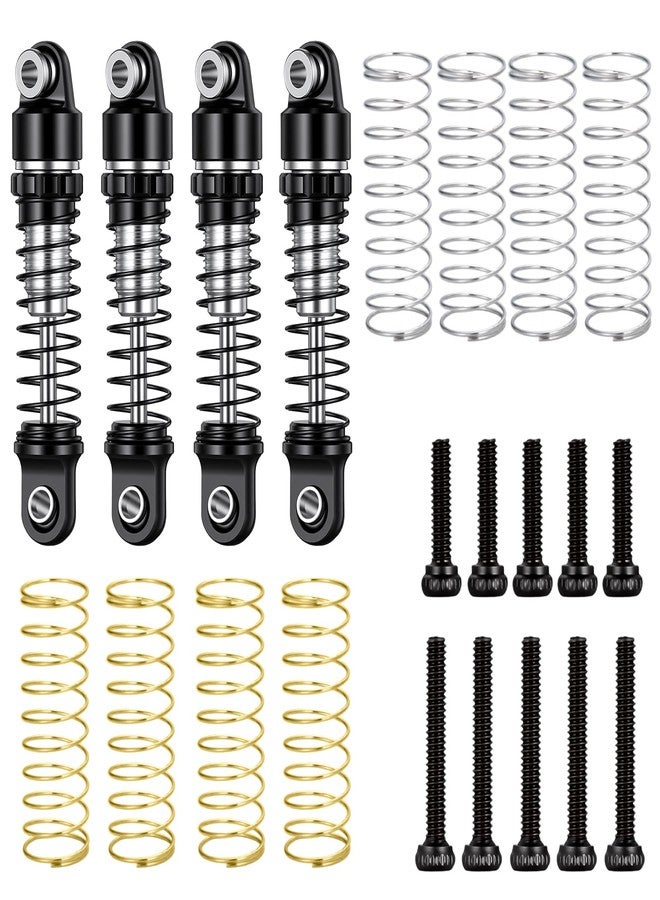 RCLIONS ممتص صدمات من الألومنيوم من RCLIONS بمقياس 1/30 وقطر 22 مم لسيارة AXIAL SCX30 K10 JLU RC Crawler، قطع غيار للترقية (أسود) - Image 4
