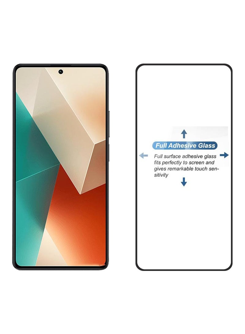 HD PLUS Xiaomi Redmi Note 13 / Redmi Note 13 Pro HD Plus Premium Tempered Glass Screen Protector With Black Frame  - Image 5