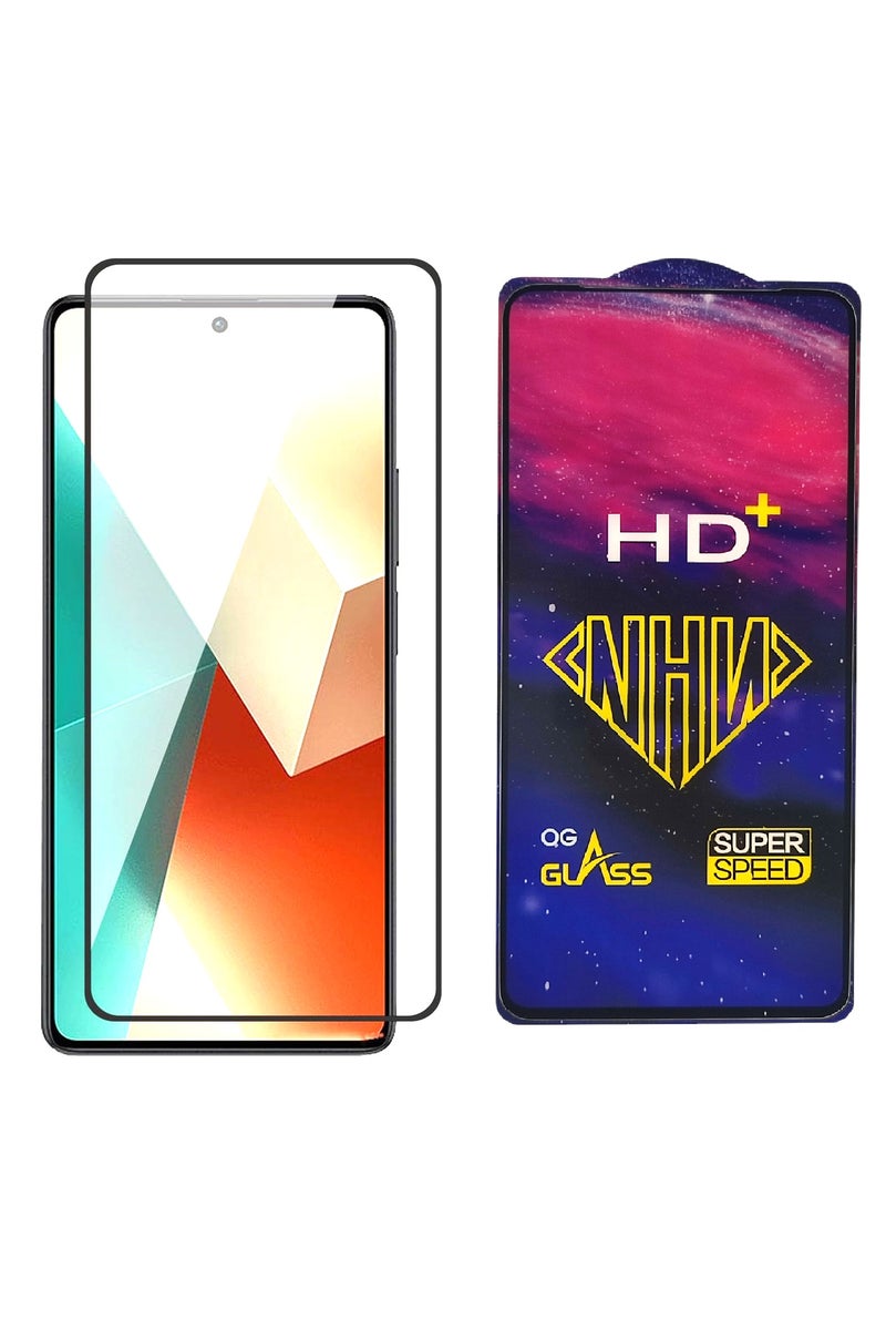HD PLUS Xiaomi Redmi Note 13 / Redmi Note 13 Pro HD Plus Premium Tempered Glass Screen Protector With Black Frame  - Image 1