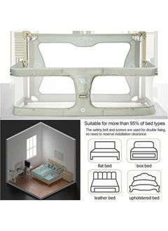 GT-Wheel 3 in 1 Baby Bedside Sleeper Folding Portable Crib in-Bed Co-sleeper breathable and visible Aluminum Alloy  - Image 5