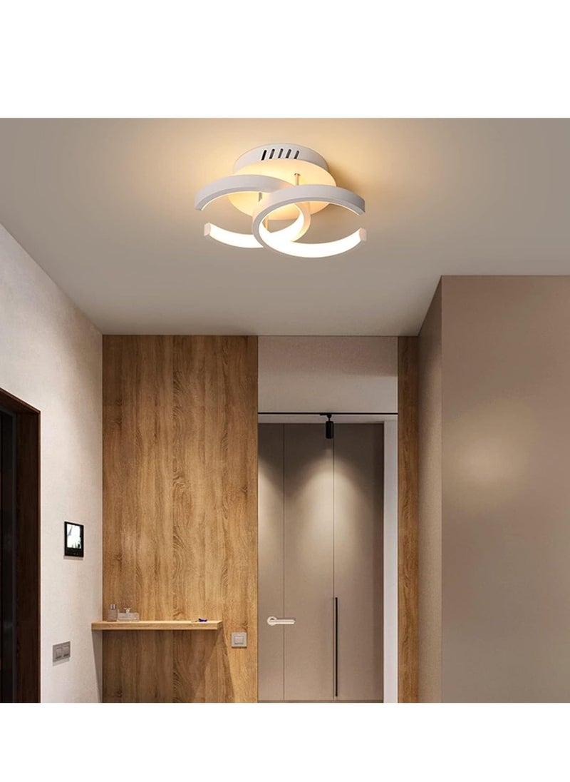 GUDOO 2-Light LED Ceiling Lights Modern Flush Mount Ceiling Lamp Metal Ceiling Lighting Fixture for Living Room Bedroom Office Hallway White+Stepless Dimming-18W White+warm White  - Image 3