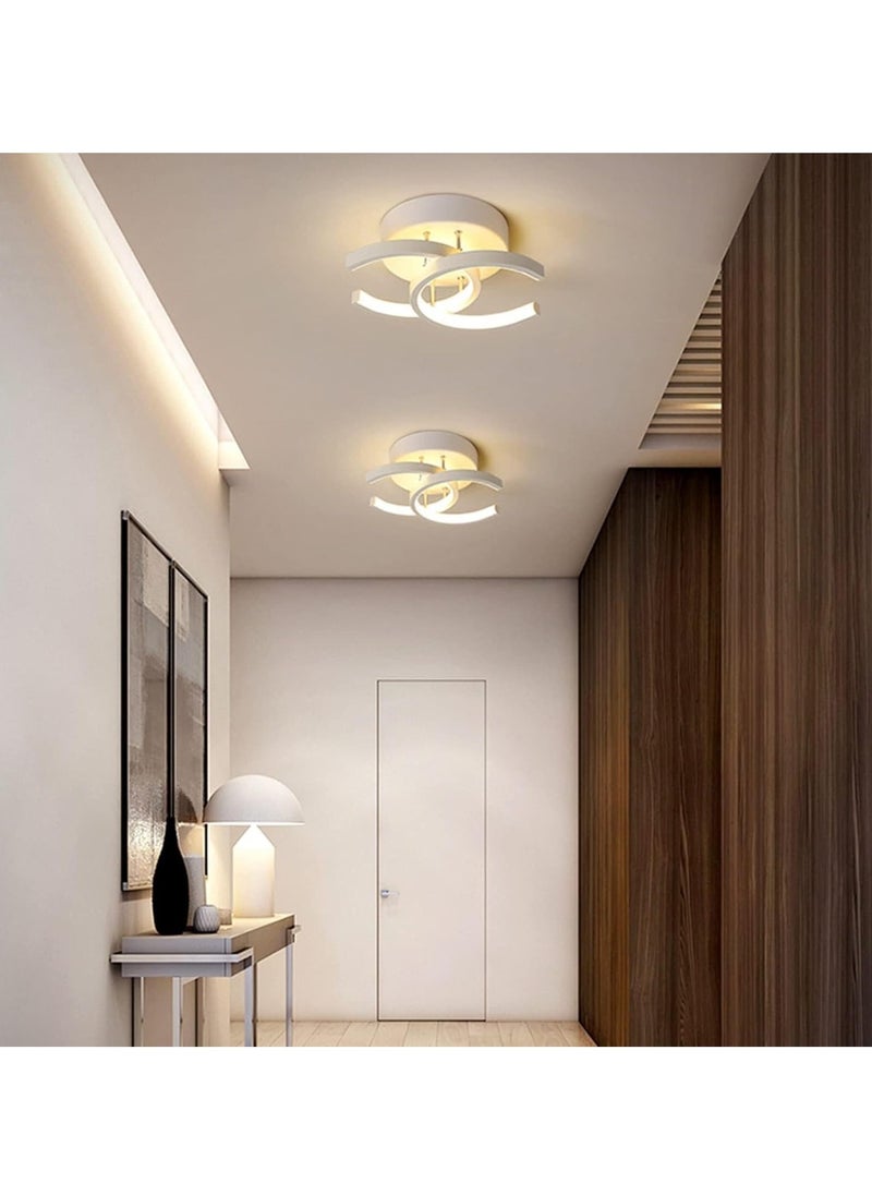 GUDOO 2-Light LED Ceiling Lights Modern Flush Mount Ceiling Lamp Metal Ceiling Lighting Fixture for Living Room Bedroom Office Hallway White+Stepless Dimming-18W White+warm White  - Image 4