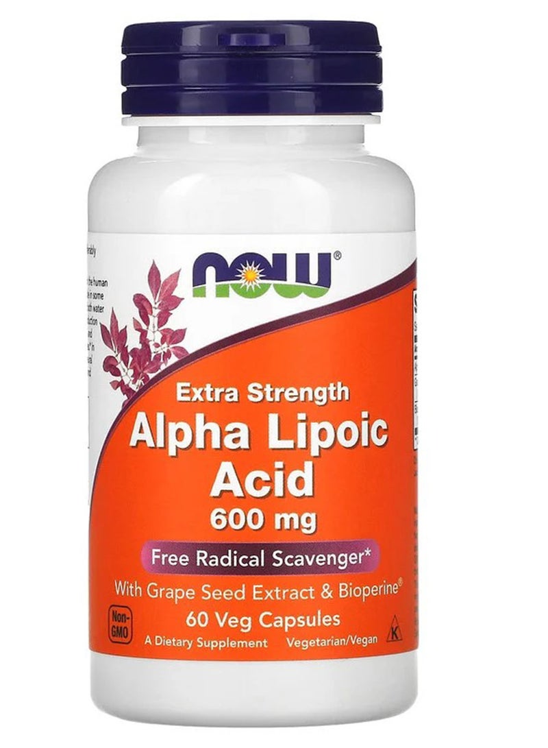 Now Alpha Lipoic Acid 600Mg Caps 60S