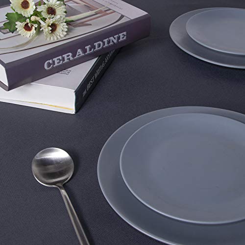 sancua Rectangle Tablecloth - 60 x 84 Inch - Stain and Wrinkle Resistant Washable Polyester Table Cloth, Decorative Fabric Table Cover for Dining Tables, Buffet Parties and Camping, Grey - Image 5