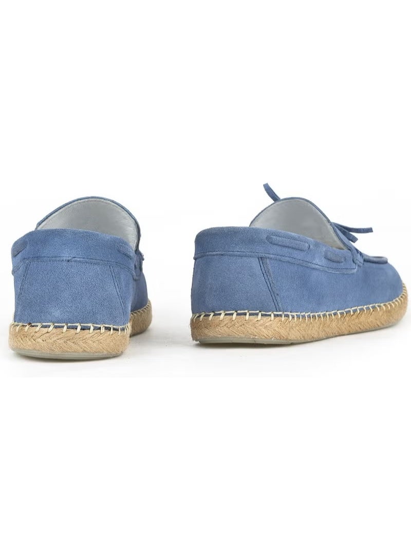 Ziya , Men's Genuine Leather Espadrille Shoes 1411036ZI302 Blue - Image 3